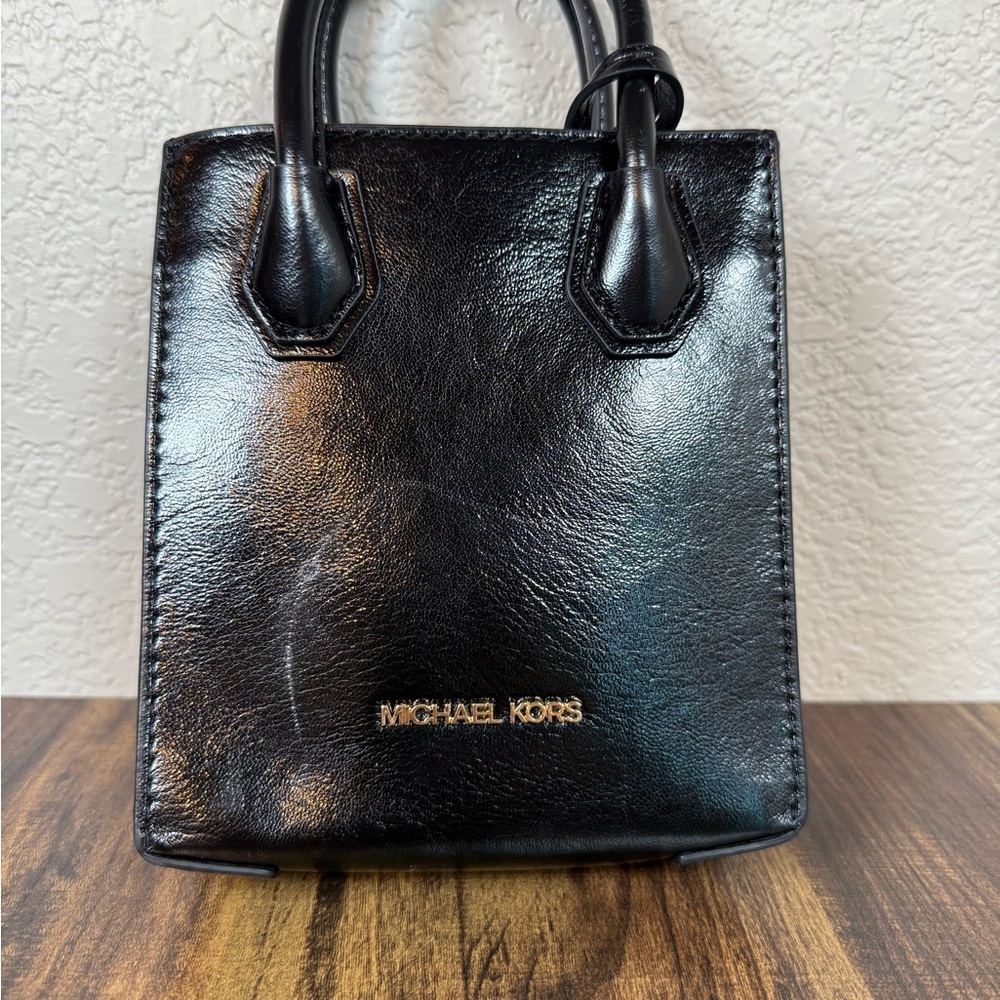 Michael Kors Shiny Black Mini Bag